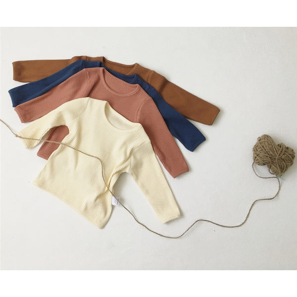 White chocolate Ribbed two piece 9-12months, 2-4years