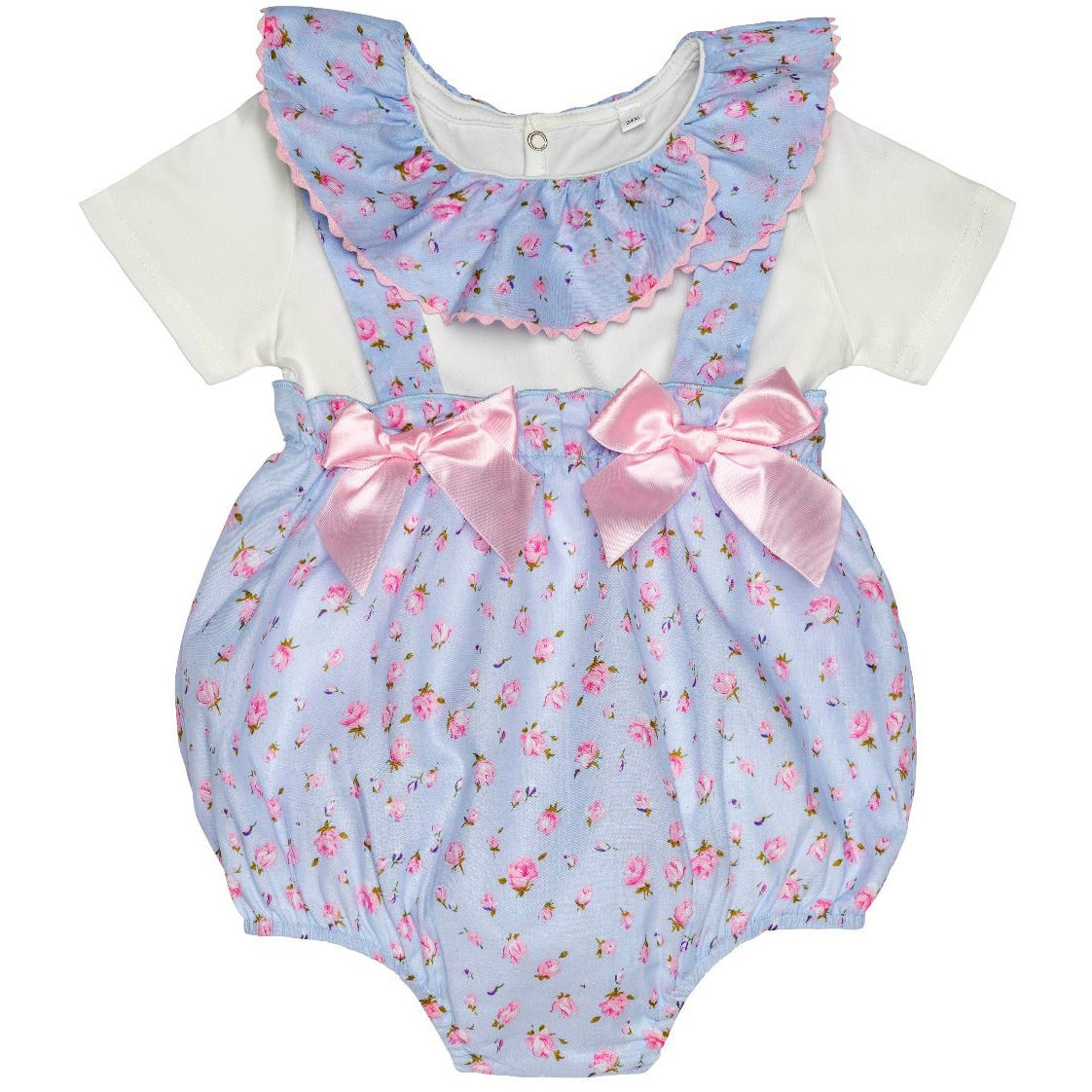 Floral dungarees & blouse set (6 months- 24 months)