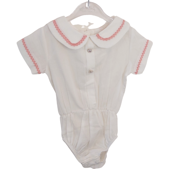 Two-Piece Pink Check Dress Set (9-24M)