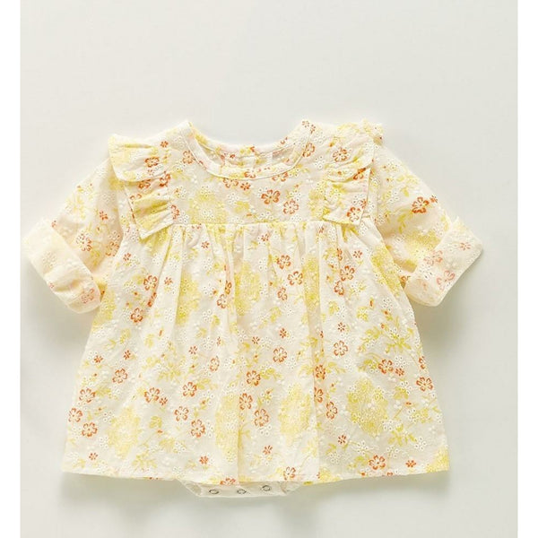 Floral print bodysuit dress (0-6months)