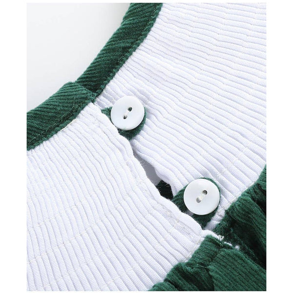 Green embroidery dress (3-6years)