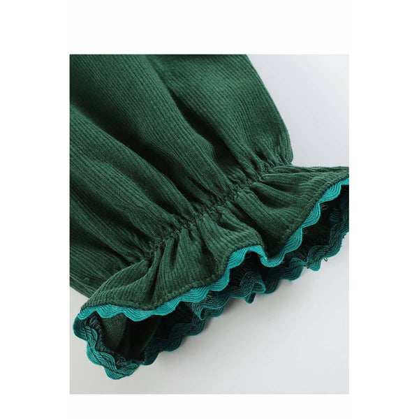 Green embroidery dress (3-6years)