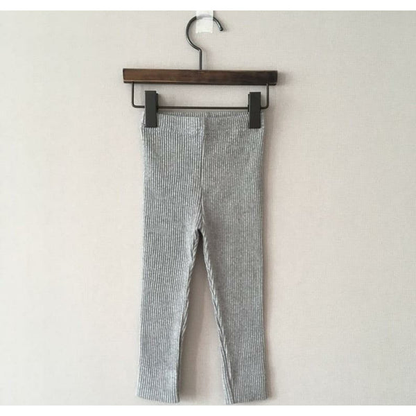 Grey ribbed leggings (1-2 years)