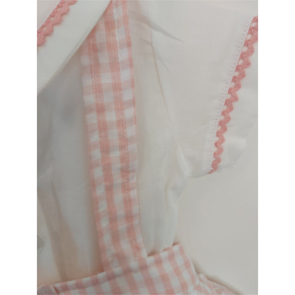 Two-Piece Pink Check Dress Set (9-24M)