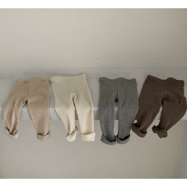 Grey ribbed leggings (1-2 years)