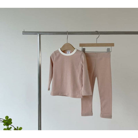 Beige Soft-touch Top+Bottom set (2-3 years)