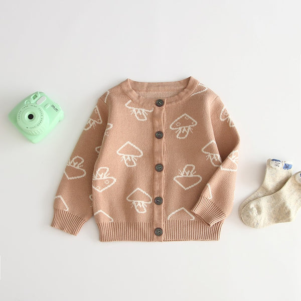 Mushroom buttoned jumper (9-12months)