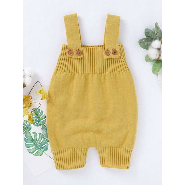 Mustard knit overall (9-18 months)