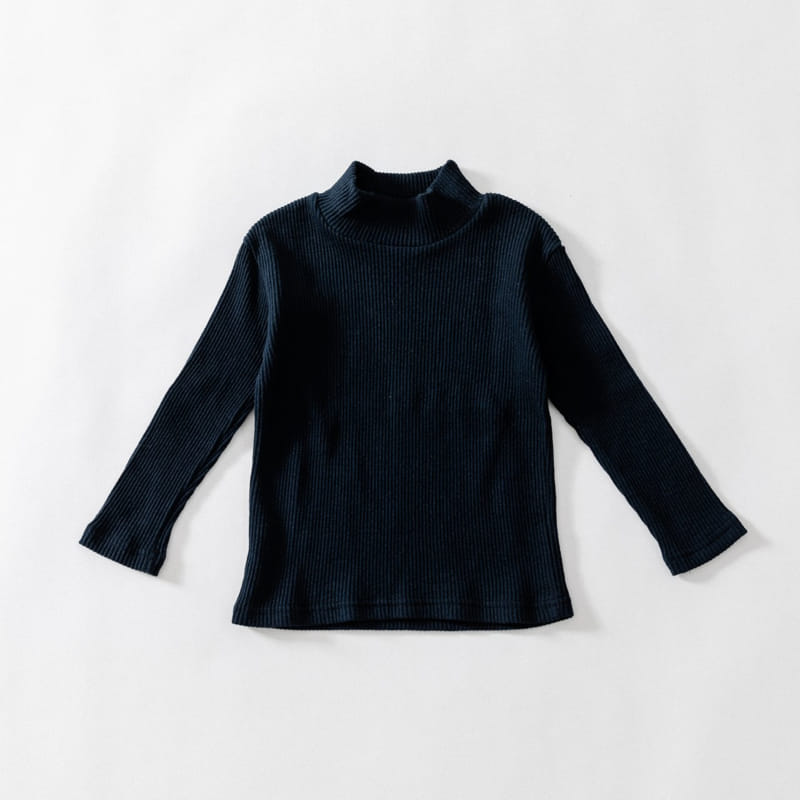 Blue ink Ribbed Turtleneck Top (3-5 years)