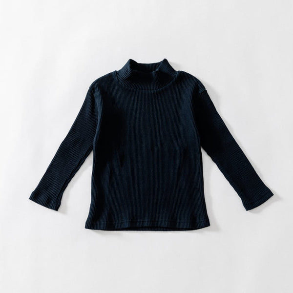 Blue ink Ribbed Turtleneck Top (3-5 years)