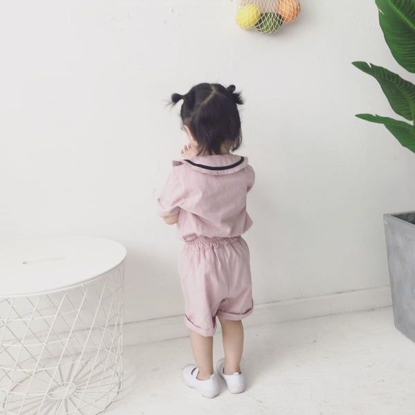 Salmon summer collar top and bottom set