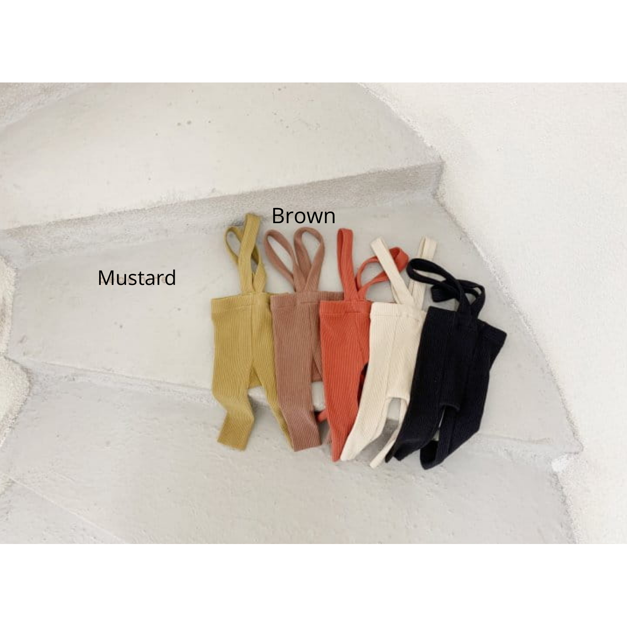 Ribbed suspender leggings (6-18 months)