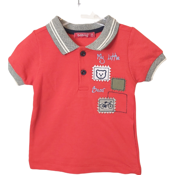 Stylish Teddy Bear T-Shirt and Stripe Shorts Set (6-18m)