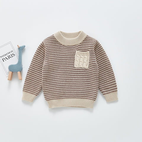 Unisex Knitted Jumper- Coffee brown (18-24months)