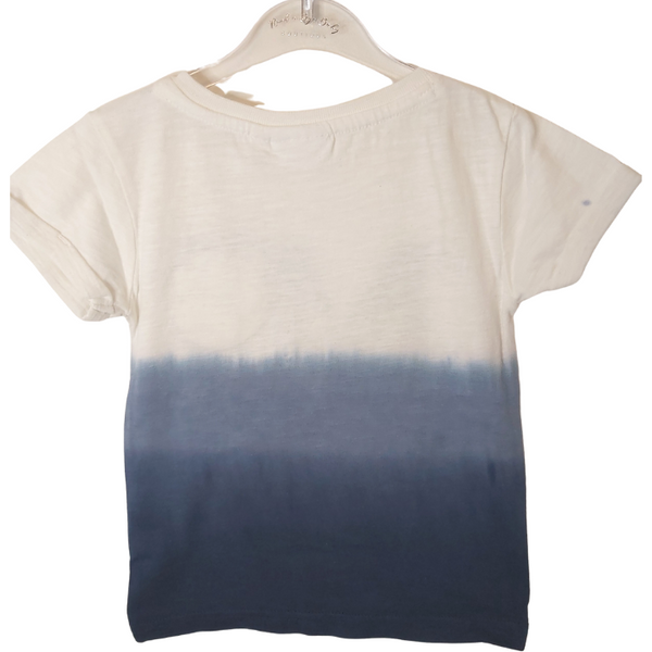 Dip dyed t-shirt with print (3-24 MONTHS)- White